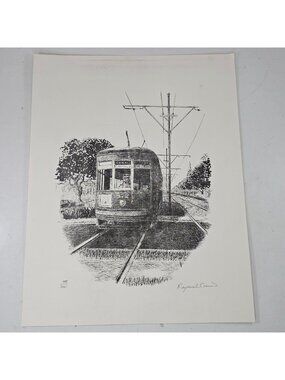 Raymond Grand Canal Streetcar Print Signed & Numbered 49/200 Artwork Black White